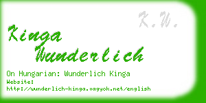 kinga wunderlich business card